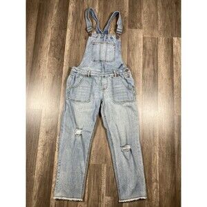 Lucky Brand Girls Bib Overalls Jean 16 Blue Denim Y2K Style Grunge Hipster Retro